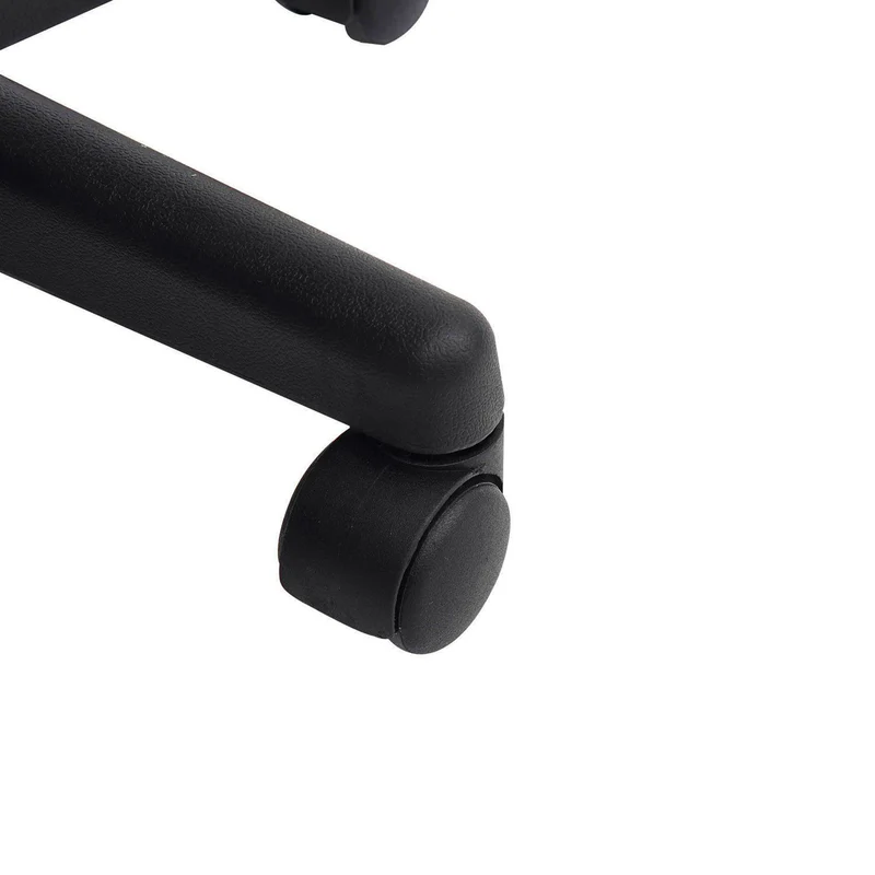 Lot de 2 tabourets de massage pour salon 48 x 48 x 54 cm hauteur réglable mobile moderne épuré en tissu en maille noir 21_0000783