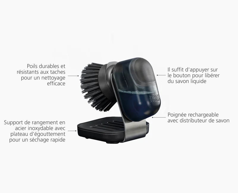 Brosse à Vaisselle à Paume avec Support SinkTech™