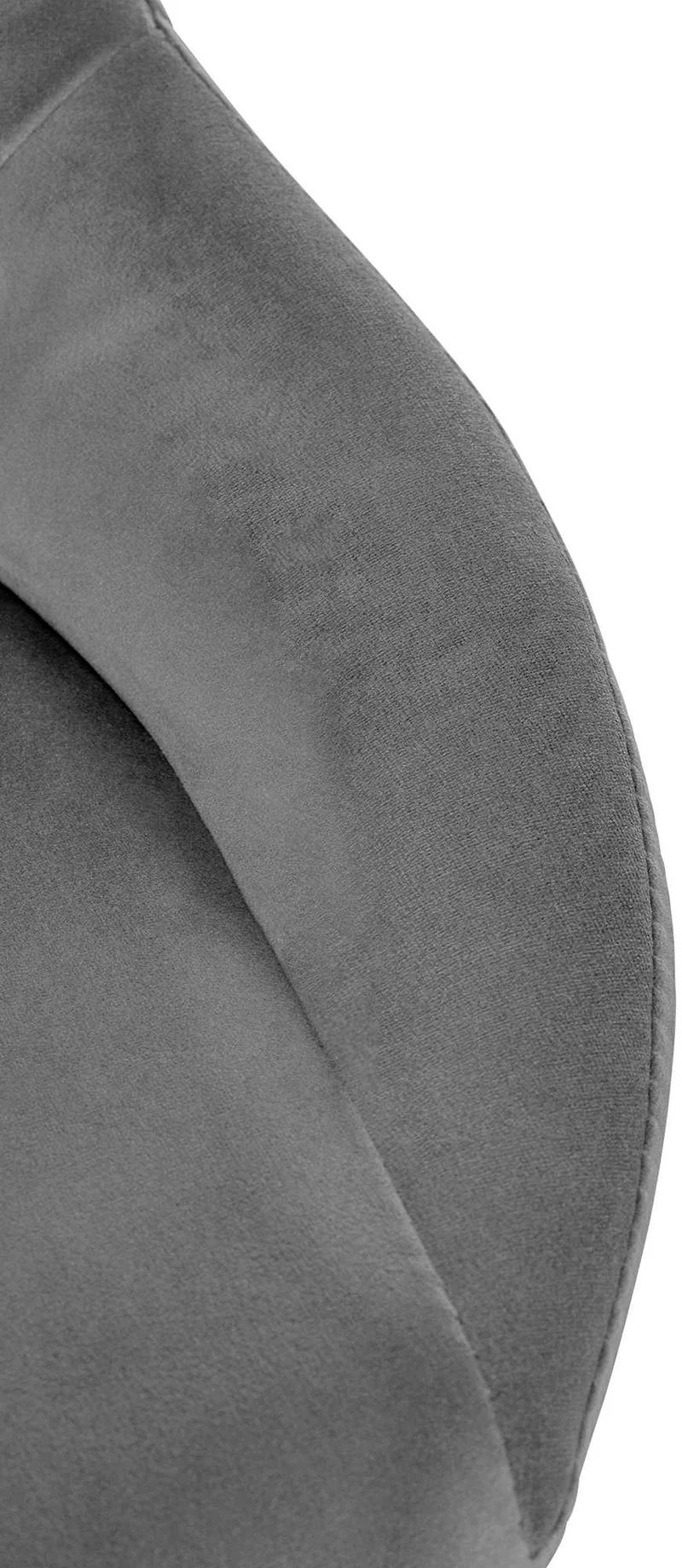 Tabouret de bar x1 réglable en hauteur en velours gris dossier ajouré et pied métal blanc 10_0005889