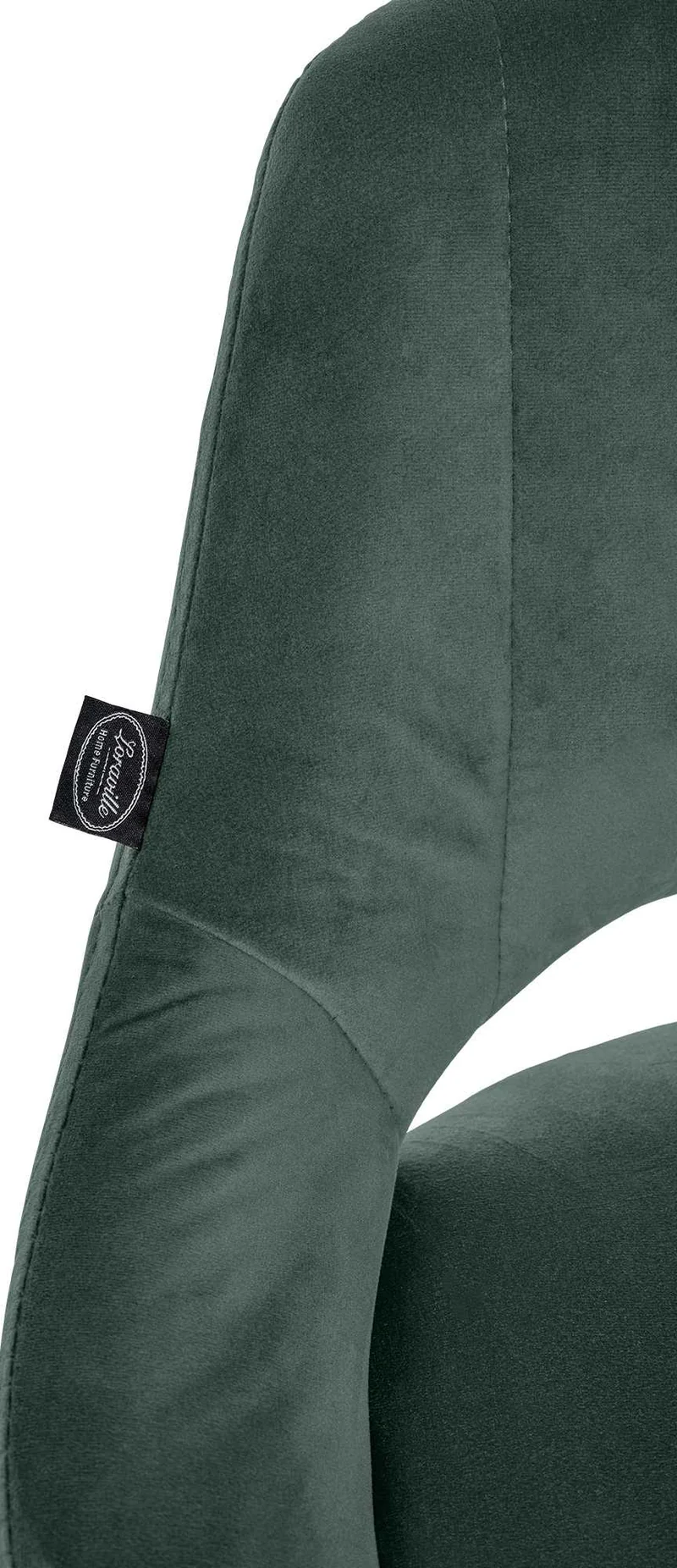 Tabouret de bar x1 réglable en hauteur en velours vert dossier ajouré et pied métal blanc 10_0005732