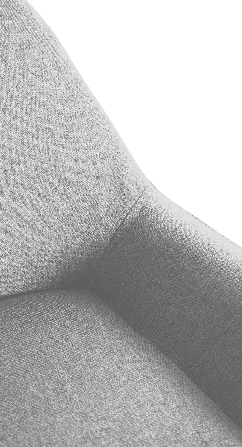 Tabouret de bar x1 avec repose-pieds et accoudoirs en tissu gris piètement en trompette métal doré 10_0005602