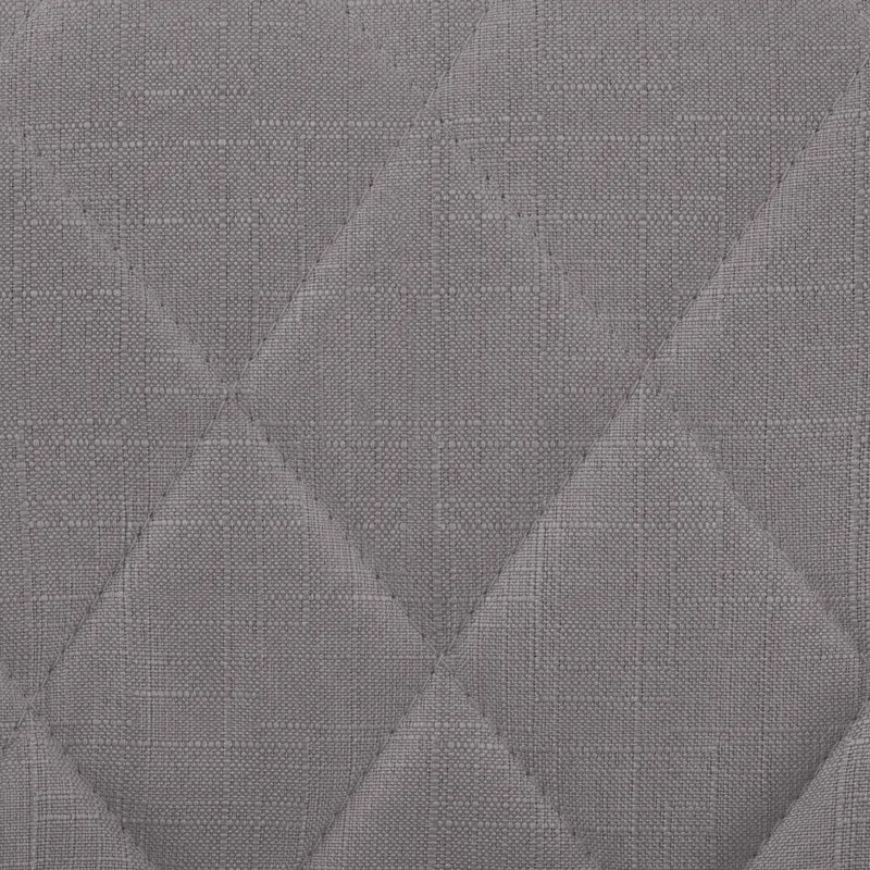 Tabouret de bar x1 pivotant hauteur réglable en tissu gris surpiqûres décoratives cadre en métal noir 10_0005835