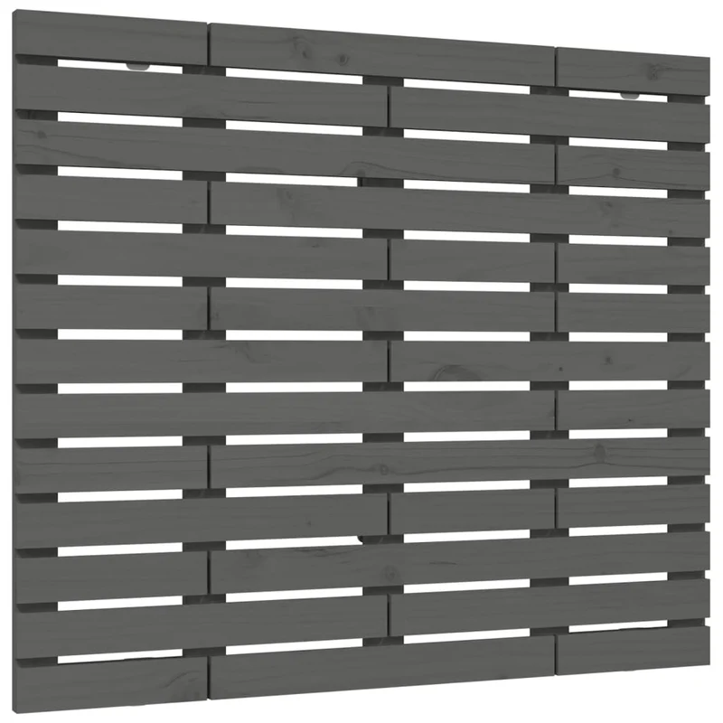 Tête de lit accessoire couchage chambre à coucher meuble murale 126 x 3 x 91,5 cm bois massif gris TDL0202667