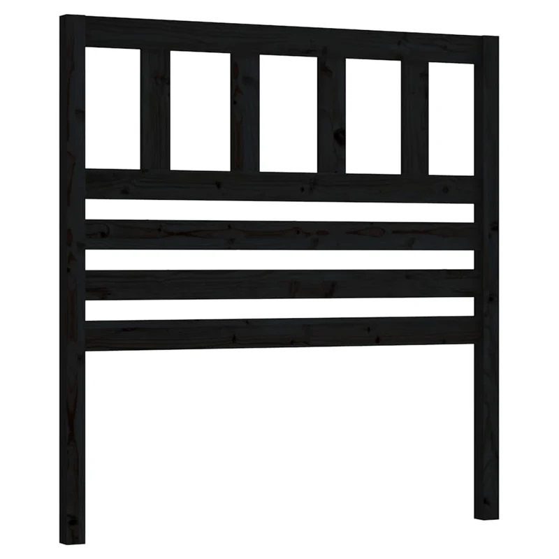 Tête de lit accessoire couchage chambre à coucher meuble 81 x 4 x 100 cm bois de pin noir TDL0202098