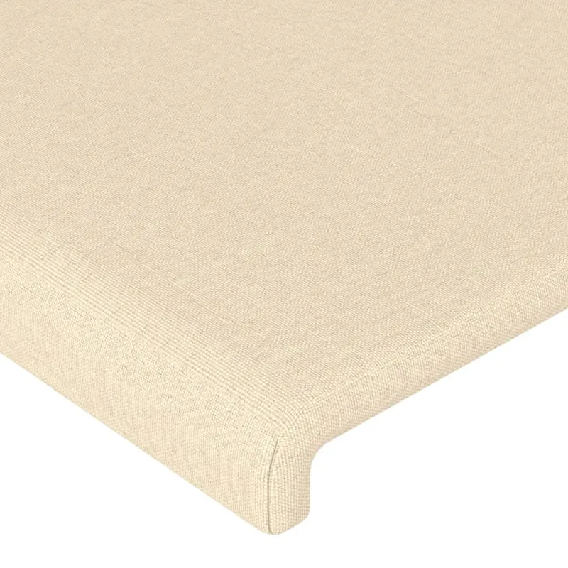 Tête de lit accessoire couchage chambre à coucher meuble à LED 90 x 5 x 78/88 cm tissu crème TDL0201535