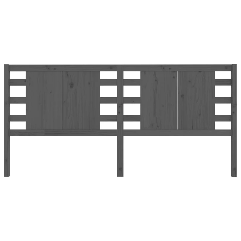 Tête de lit accessoire couchage chambre à coucher meuble 206 x 4 x 100 cm bois de pin gris TDL0203319
