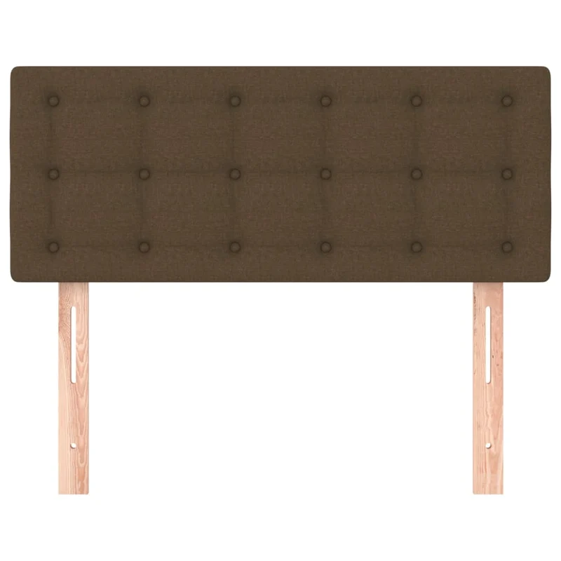 Tête de lit accessoire couchage chambre à coucher meuble 90 x 5 x 78/88 cm tissu marron foncé TDL0203124