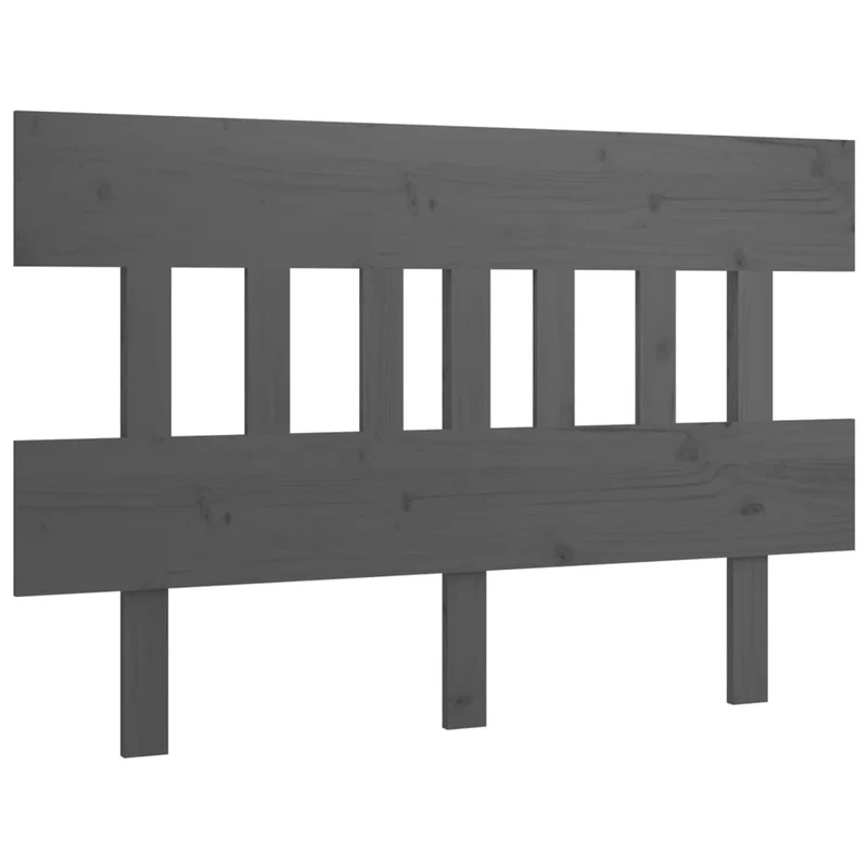 Tête de lit accessoire couchage chambre à coucher meuble 203,5 x 3 x 81 cm bois de pin gris TDL0203341