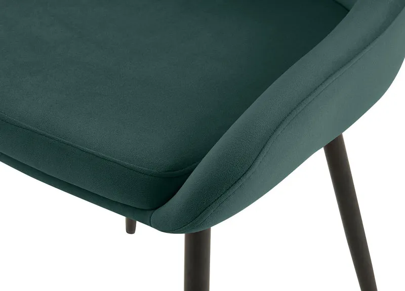 Chaise de salle à manger élégance confort design moderne en velours vert structure métallique 10_0007148