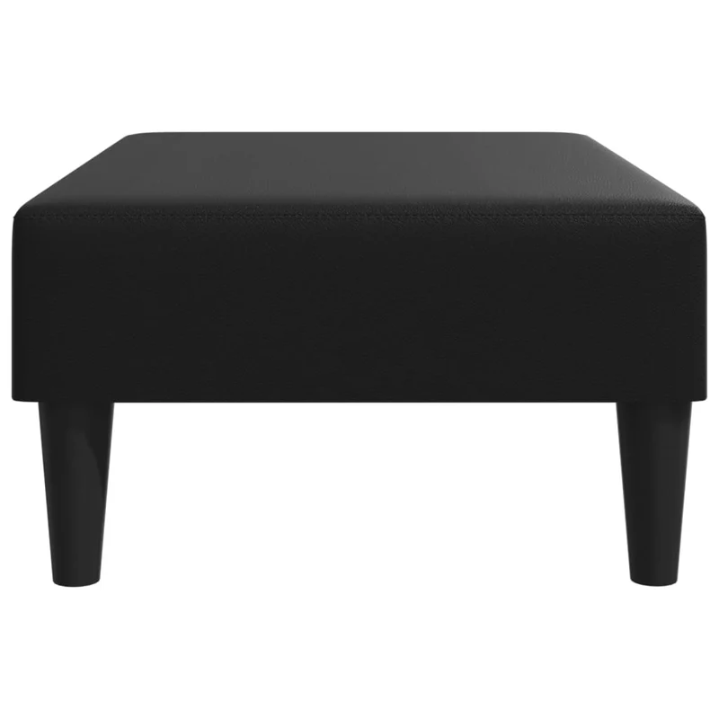 Repose-pieds tabouret 77 x 55 x 31 cm en PVC noir DEC030515