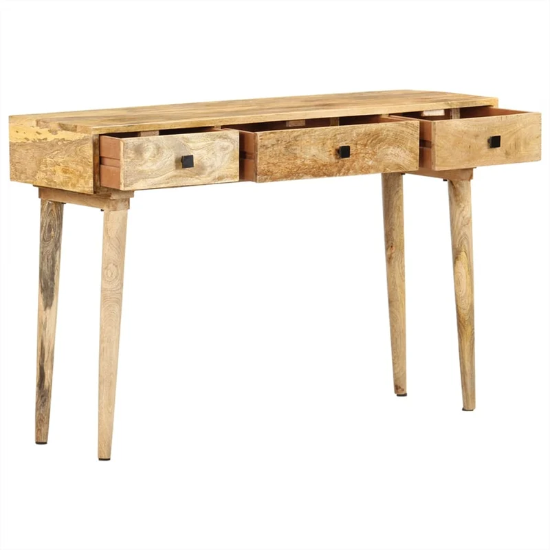 Meuble console d'entrée moderne table d'appoint avec tiroirs 115 x 35 x 76 cm bois de manguier DEC031539