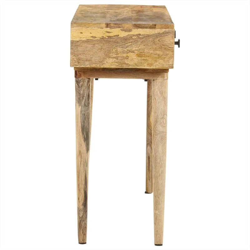 Meuble console d'entrée moderne table d'appoint avec tiroirs 115 x 35 x 76 cm bois de manguier DEC031539