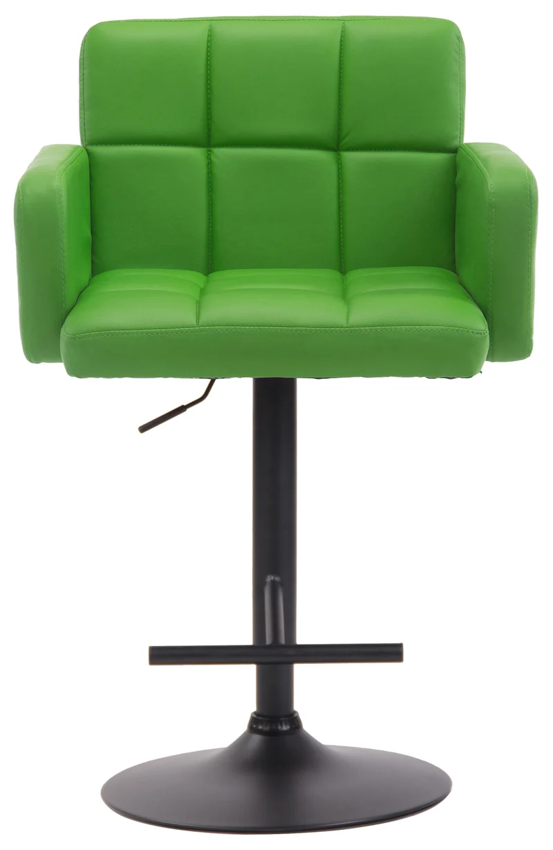 Tabouret de bar Los Angeles - Confortable et élégant ! métal PVC vert 10_0005188