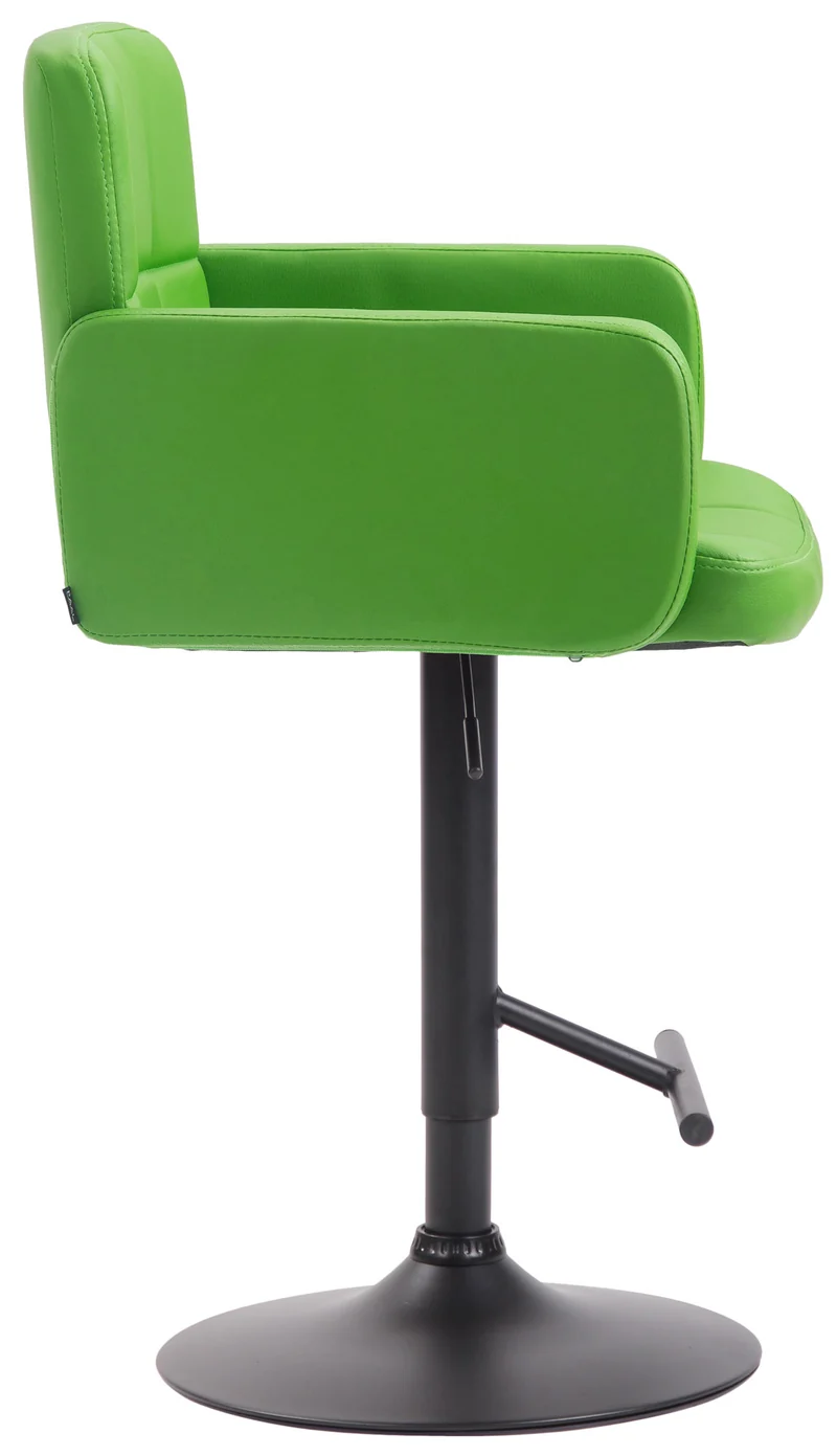 Tabouret de bar Los Angeles - Confortable et élégant ! métal PVC vert 10_0005188