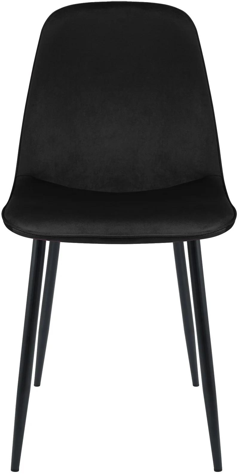 Chaise de salle à manger cuisine x1 design moderne en velours noir cadre en métal noir 10_0007217