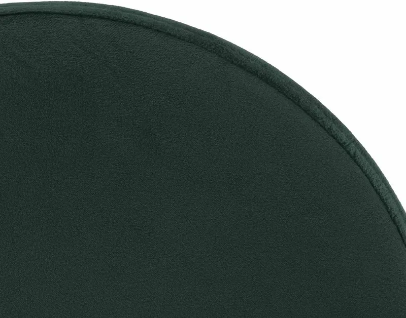 Tabouret de bar x1 design simple hauteur réglable revêtement en velours vert pieds en métal noir 10_0005354