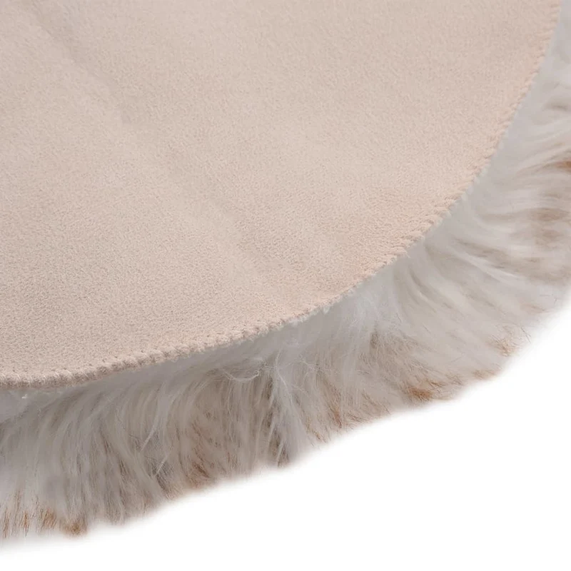 Tapis 60 x 90 cm Peau de mouton synthétique Mélange de marron DEC024050