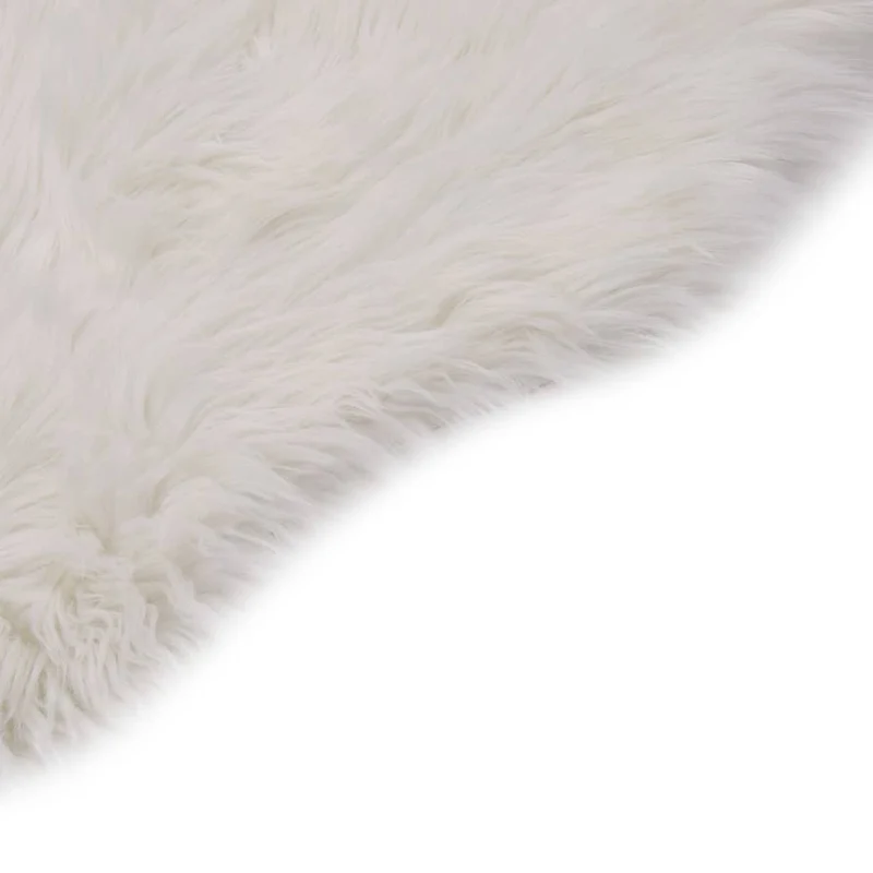 Tapis 60 x 90 cm Peau de mouton synthétique Blanc DEC024045