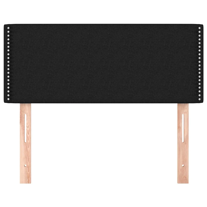 Tête de lit accessoire couchage chambre à coucher meuble 90 x 5 x 78/88 cm tissu noir TDL0202081