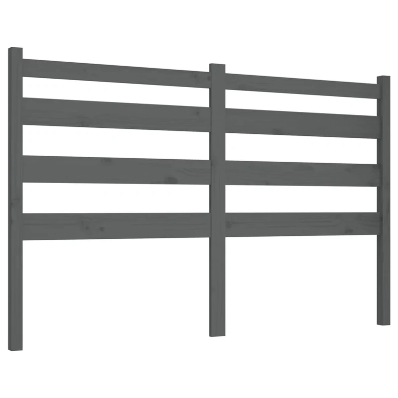 Tête de lit accessoire couchage chambre à coucher meuble 126 x 4 x 100 cm bois de pin gris TDL0203505