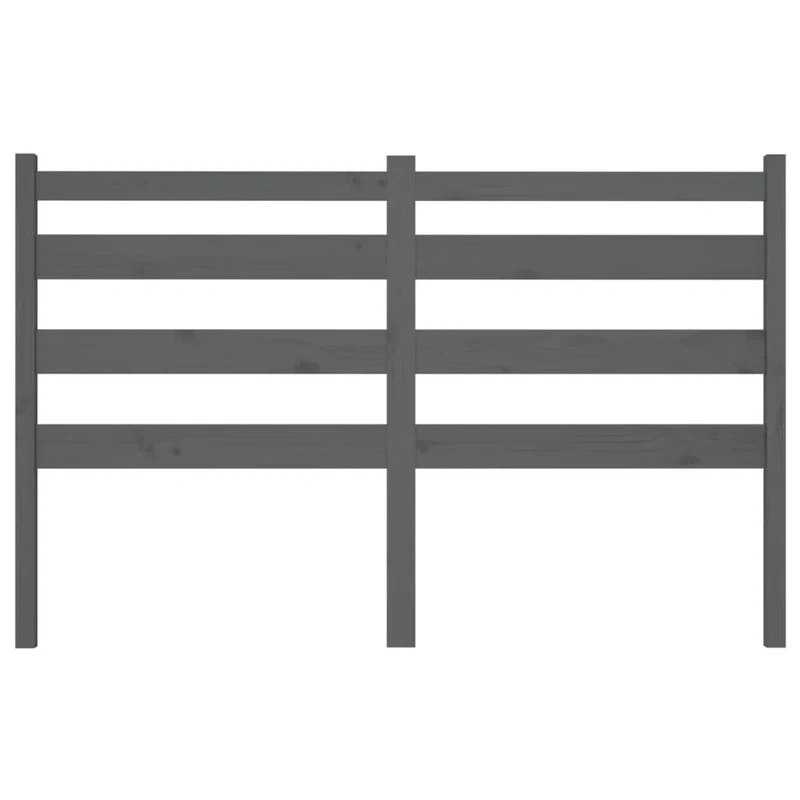 Tête de lit accessoire couchage chambre à coucher meuble 126 x 4 x 100 cm bois de pin gris TDL0203505