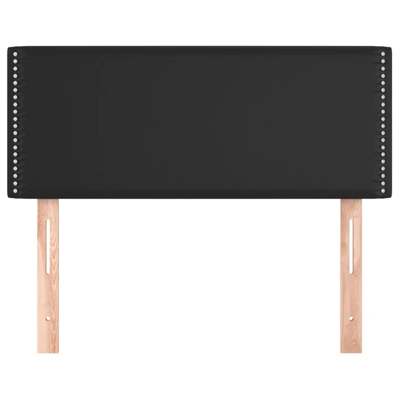 Tête de lit accessoire couchage chambre à coucher meuble 80 x 5 x 78/88 cm synthétique noir TDL0202118