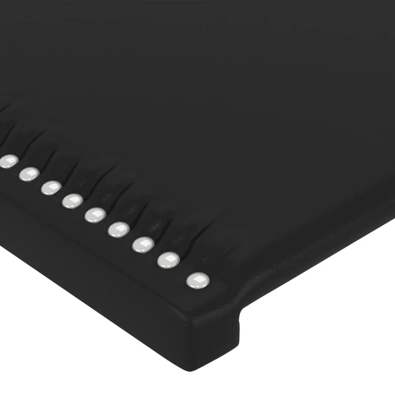 Tête de lit accessoire couchage chambre à coucher meuble 80 x 5 x 78/88 cm synthétique noir TDL0202118