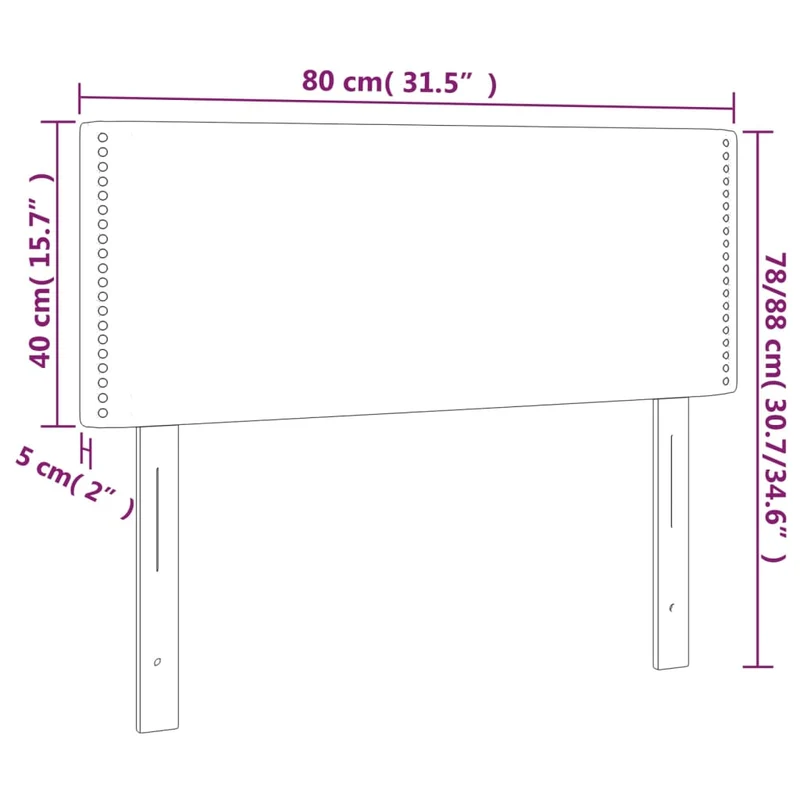 Tête de lit accessoire couchage chambre à coucher meuble 80 x 5 x 78/88 cm synthétique noir TDL0202118
