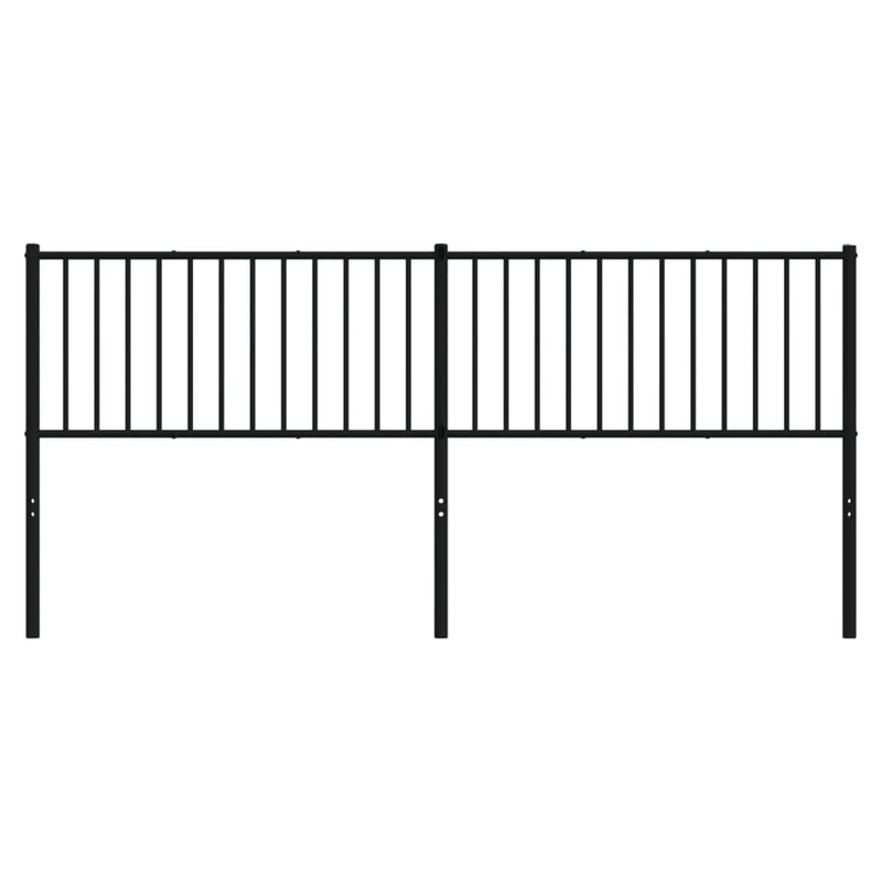 Tête de lit accessoire couchage chambre à coucher meuble 193 cm métal noir TDL0202420