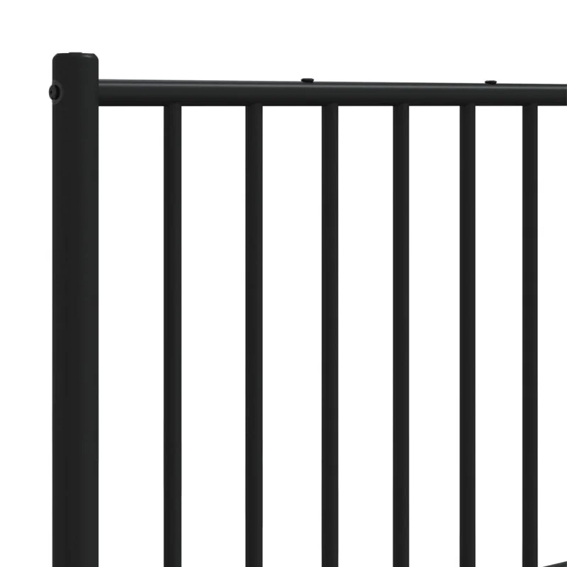 Tête de lit accessoire couchage chambre à coucher meuble 193 cm métal noir TDL0202420