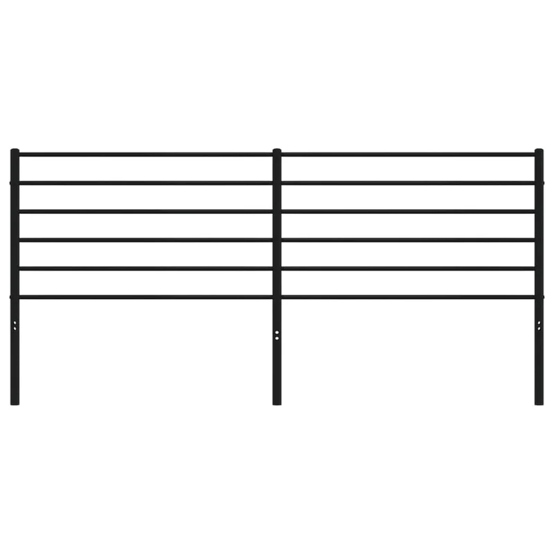 Tête de lit accessoire couchage chambre à coucher meuble 193 cm métal noir TDL0202418
