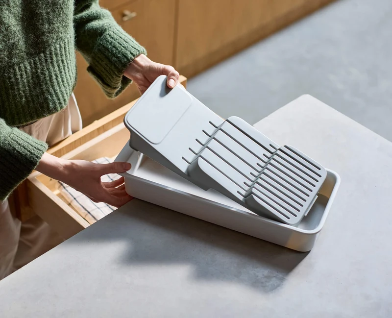 Range-Couteaux Recyclé Compact à 2 Niveaux Drawerstore™