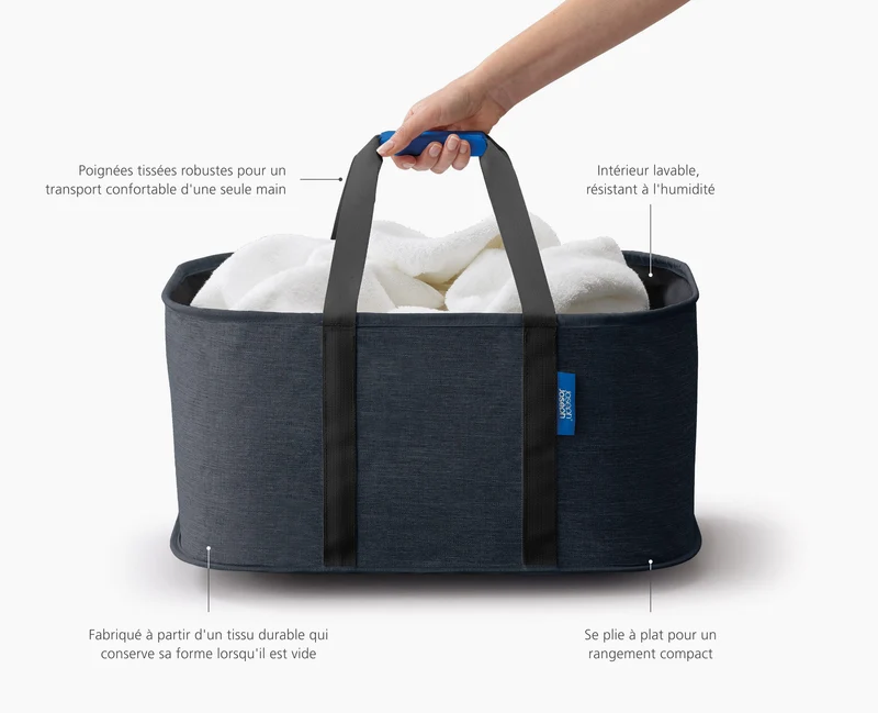 Panier à Linge Pliable 35L Noir Hold-All™