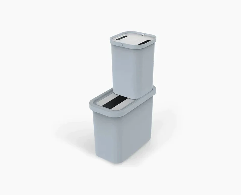 Ensemble bac et poubelle de recyclage GoRecycle 46L