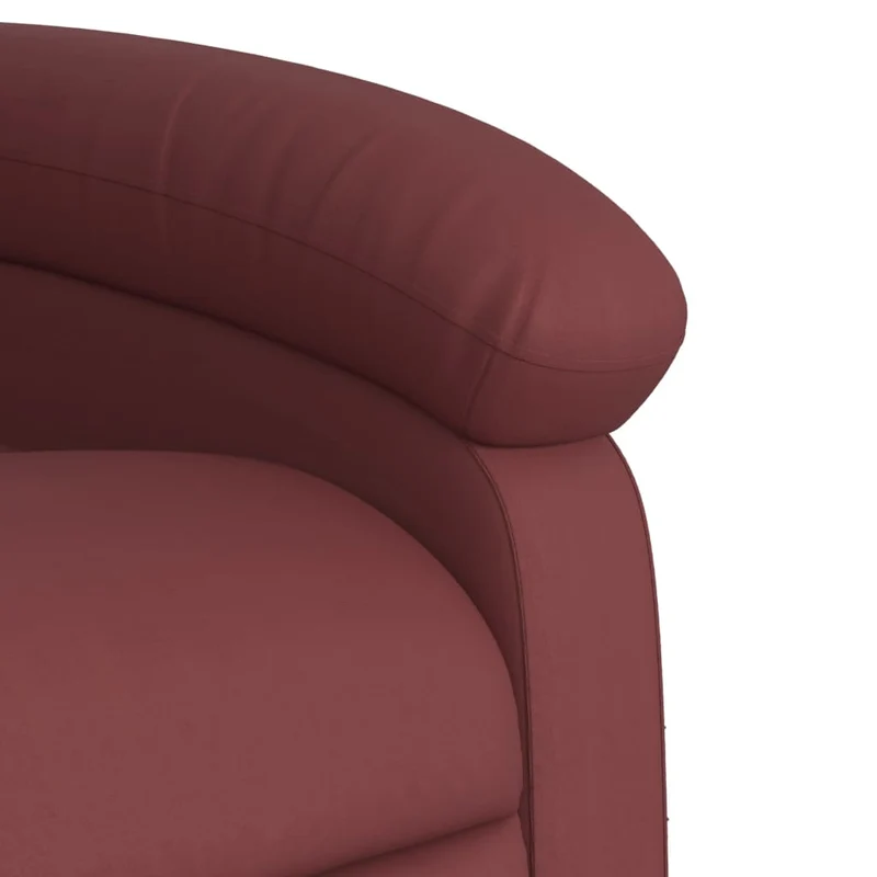 Fauteuil de relaxation TV fonction massage inclinable 6 points de massage en PVC rouge bordeaux DEC027080