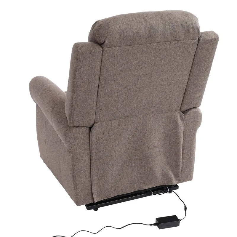 Fauteuil relax Fonction de relaxation avec inclinaison aide au lever massage fonction chauffante tissu gris foncé 04_0006893