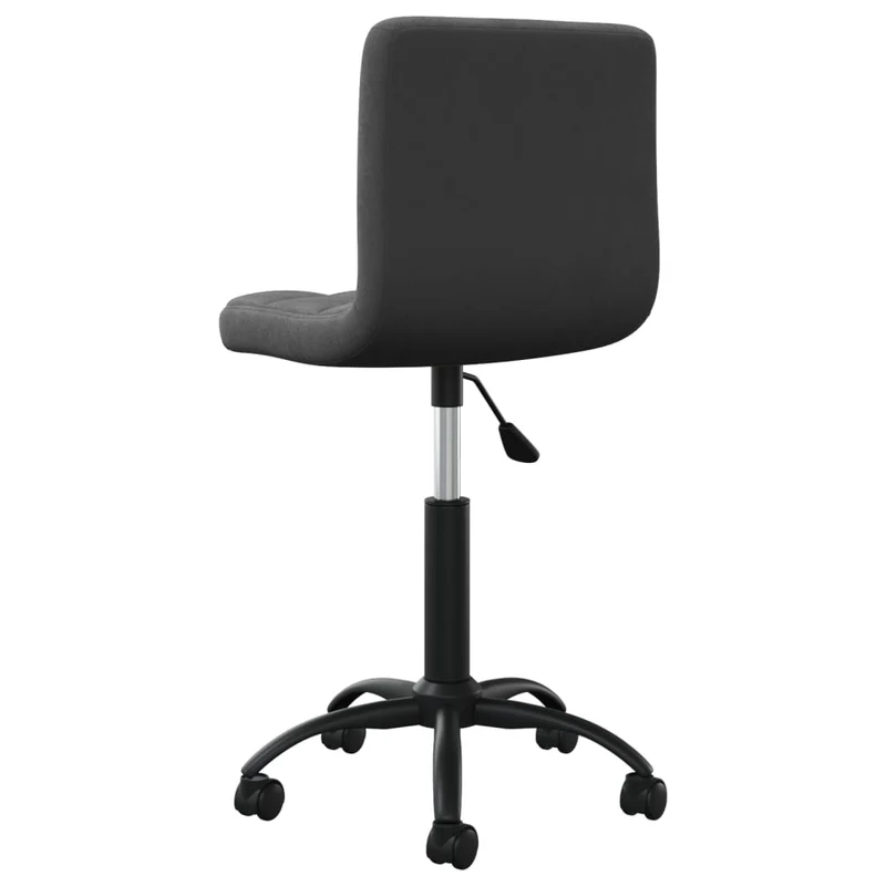 Chaise tabouret sur roulettes pivotant haureur réglabe en velours noir et acier DEC025122