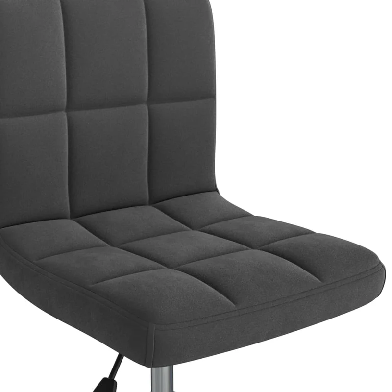 Chaise tabouret sur roulettes pivotant haureur réglabe en velours noir et acier DEC025122