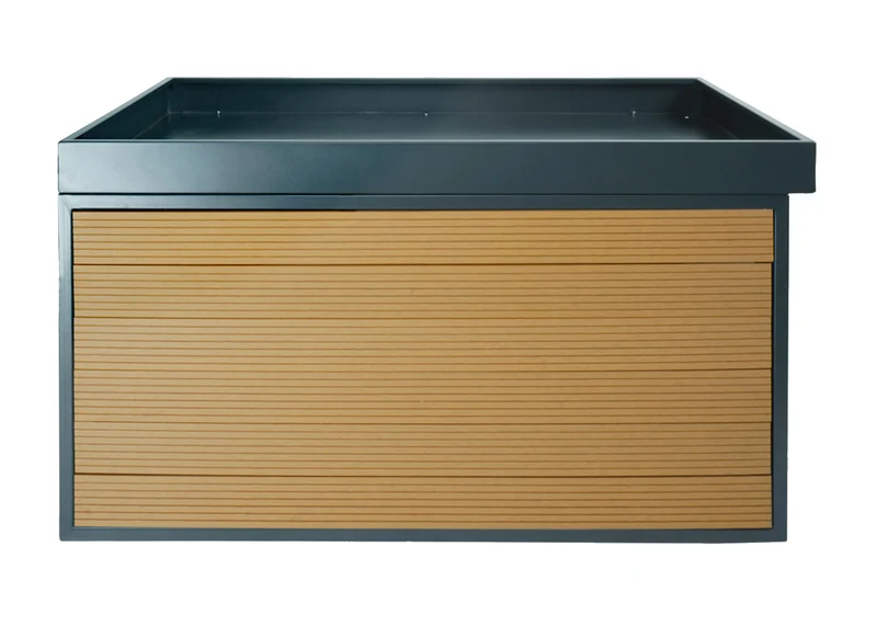 Abri pour robot tondeuse avec bac à plantes 47x70x94 cm aspect chêne 04_0006933