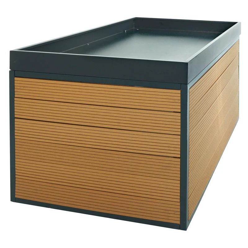 Abri pour robot tondeuse avec bac à plantes 47x70x94 cm aspect chêne 04_0006933
