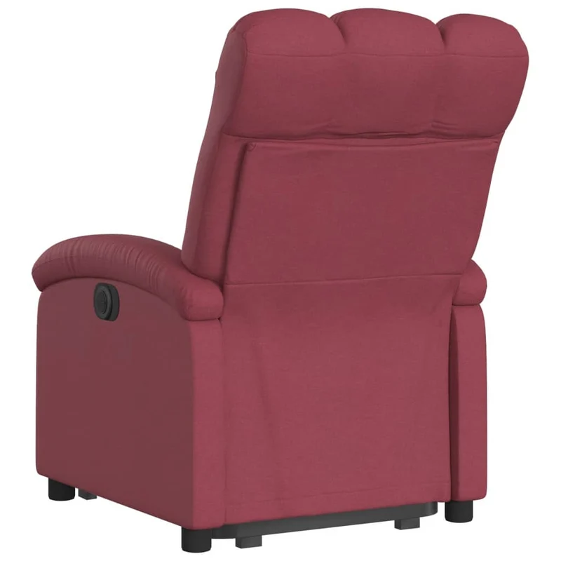 Fauteuil relax TV rembourrage confortable fonction de levage électrique en tissu rouge DEC028159