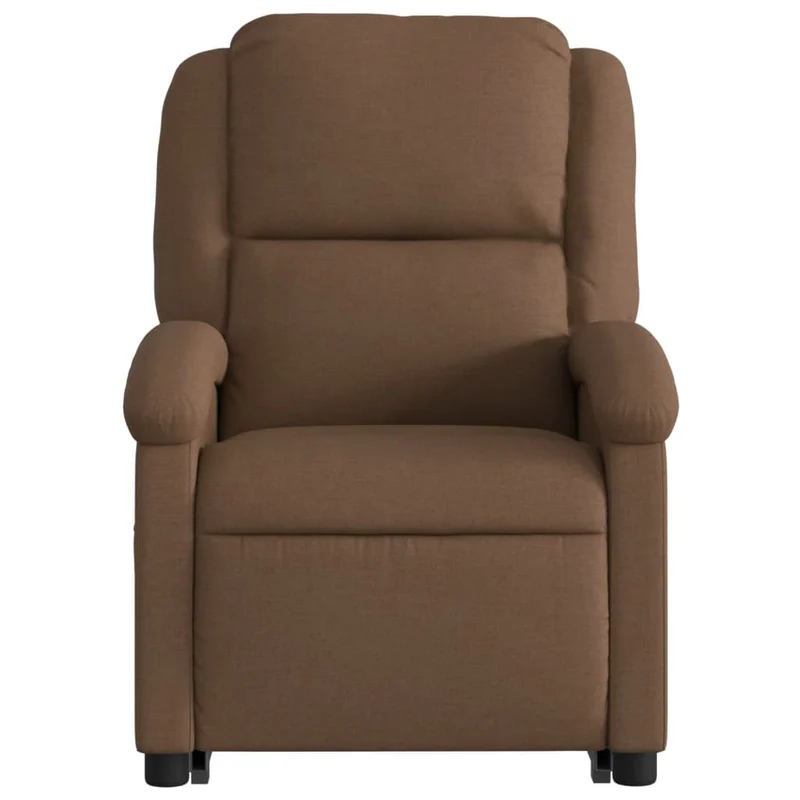 Fauteuil de relaxation TV fonction massage inclinable levage électrique en tissu marron DEC027014