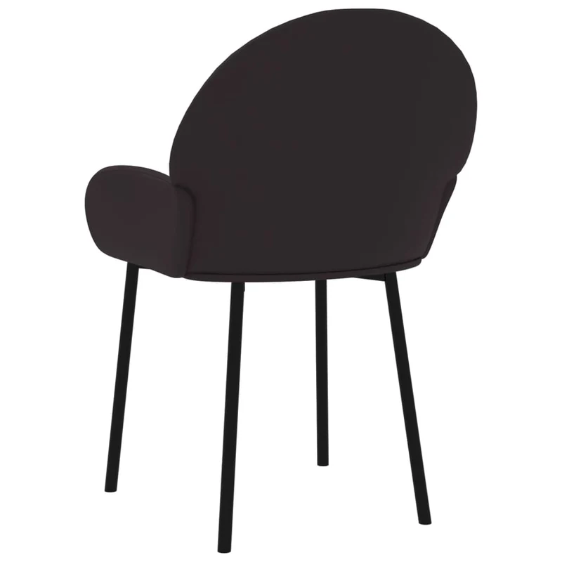 Set de 2 chaises de salle à manger en PVC noir et métal DEC025556