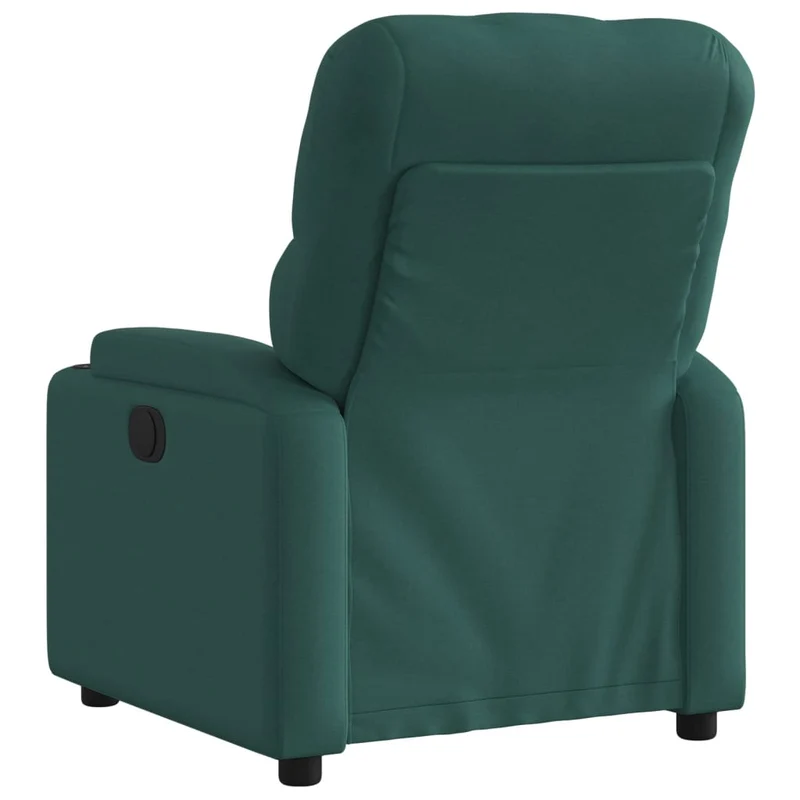 Fauteuil relax TV fonction d'inclinaison électrique très confortable en tissu vert foncé DEC028594
