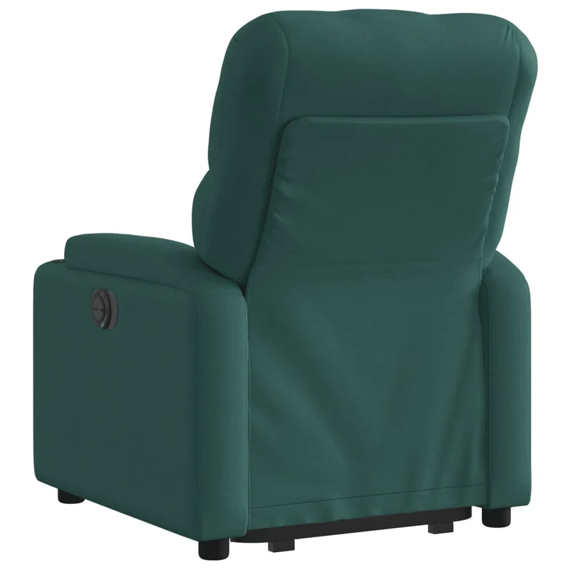 Fauteuil relax TV fonction de levage électrique très confortable en tissu vert foncé DEC028592