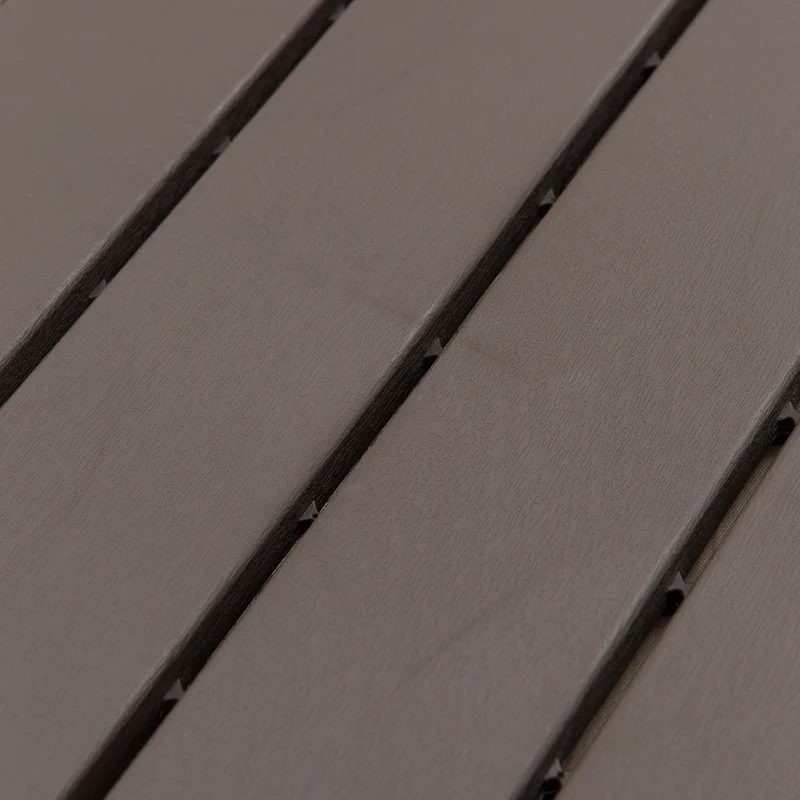 Lot de 18 dalles de terrasse emboîtables 30 x 30 x 2 cm pose rapide antidérapantes style rustique balcon en PP marron 21_0004011