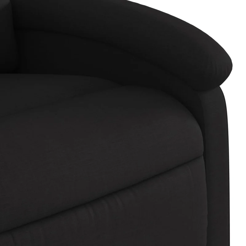 Fauteuil de relaxation TV fonction massage inclinable 6 points de massage en tissu noir DEC027042