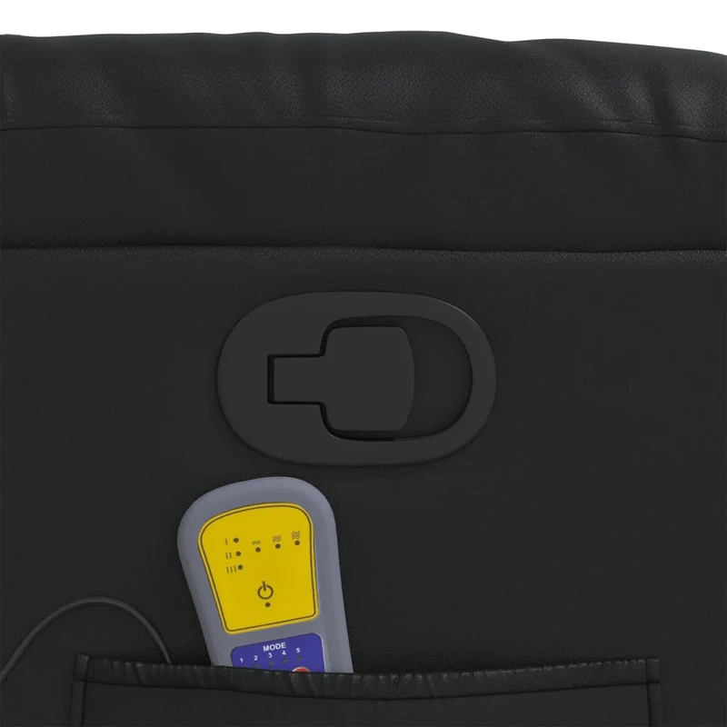 Fauteuil de relaxation TV fonction massage inclinable 6 points de massage en PVC noir DEC027039