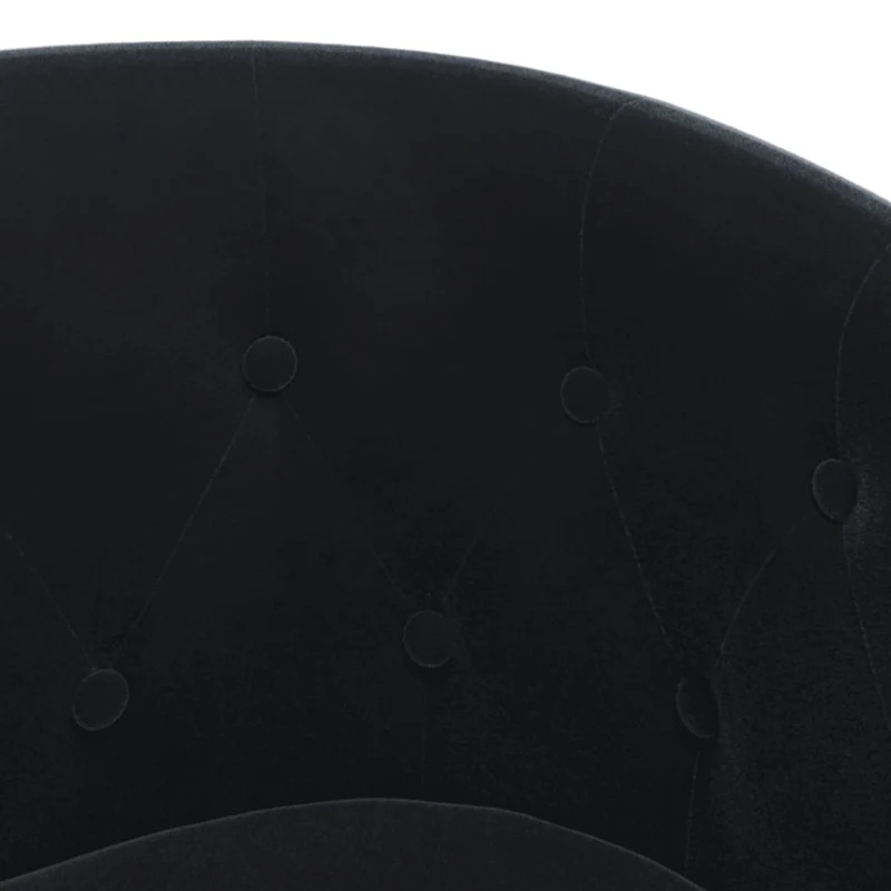 Fauteuil lounge design moderne avec repose-pieds dossier arrondi en velours noir DEC026841