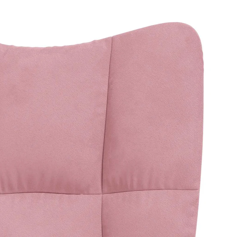 Fauteuil lounge chaise de canapé design moderne en velours rose DEC026755